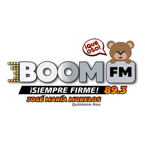 BOOM FM 89.3 (José María Morelos) - 89.3 FM -XHCCBP-FM - Cadena Boom FM - José María Morelos, Quintana Roo station logo